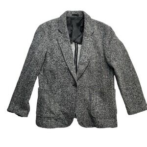 Anthony Thomas Melillo Cotton‎ Blend Marl Blazer Women's Gray Designer Jacket Sm